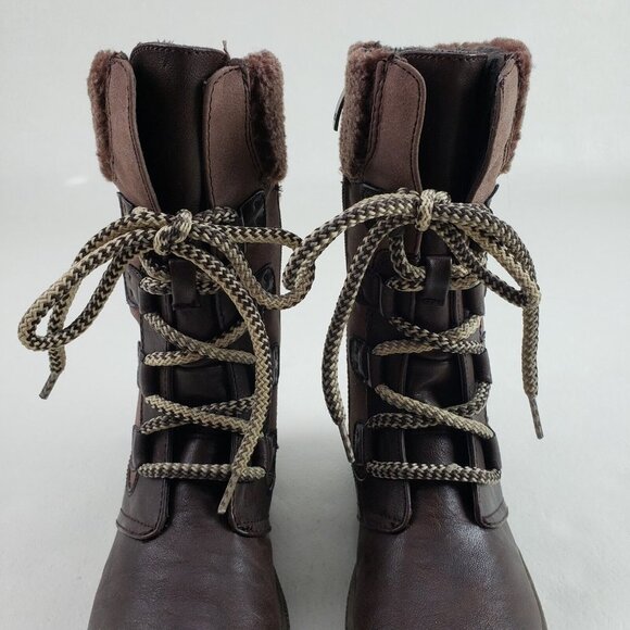 Patrizia by Spring Step Anicia Boots Womens 5.5-6 36 Brown Lined Lace/Zip Up - Picture 5 of 12